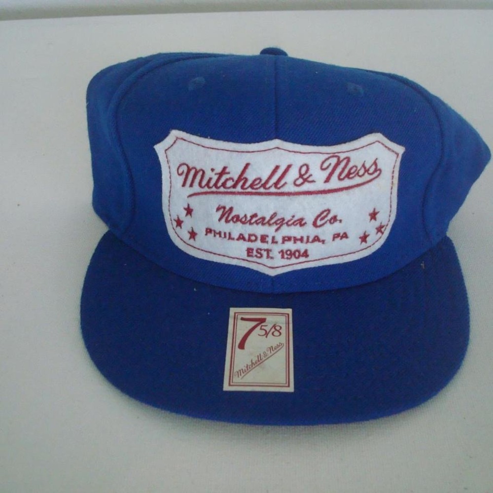 MITCHELL AND NESS 7 5/8 LOGO SHIELD HAT CAP VINTAGE Y2K 00S Y1